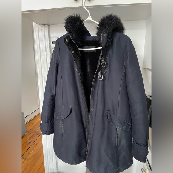 SOLD Zara Navy Winter Coat - Picture 3 of 6